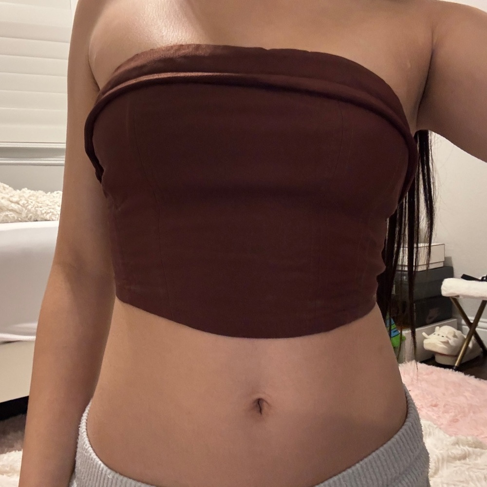 Brown Crop Top XXS